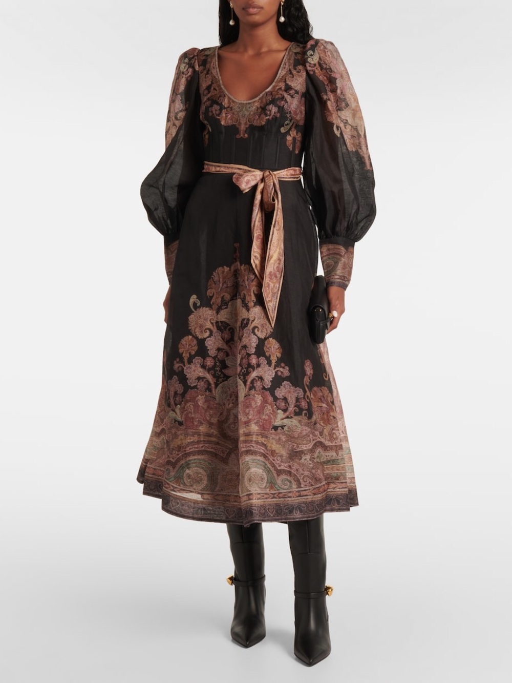 Zimmermann linen silk midi dress